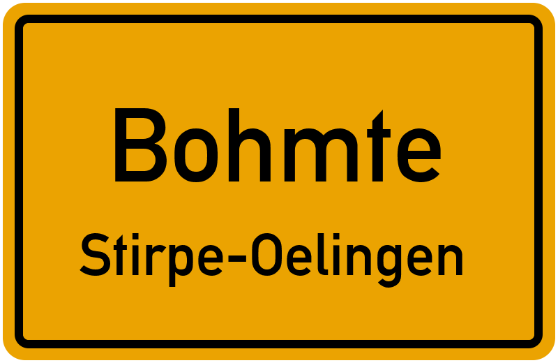 Ortsschild Bohmte