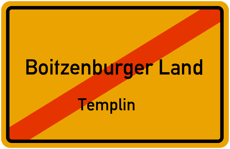 Ortsschild Boitzenburger Land