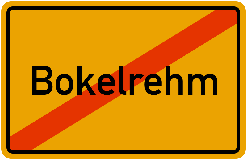 Ortsschild Bokelrehm