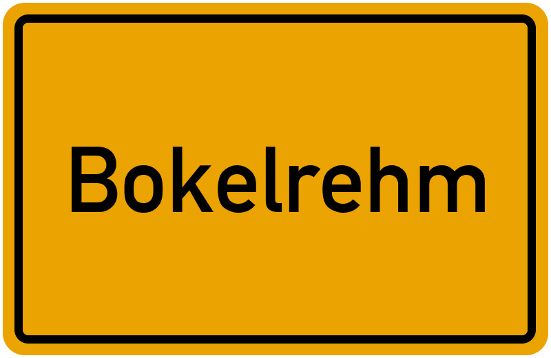 Ortsschild Bokelrehm