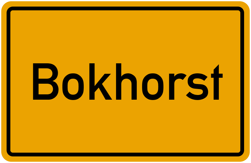 Ortsschild Bokhorst