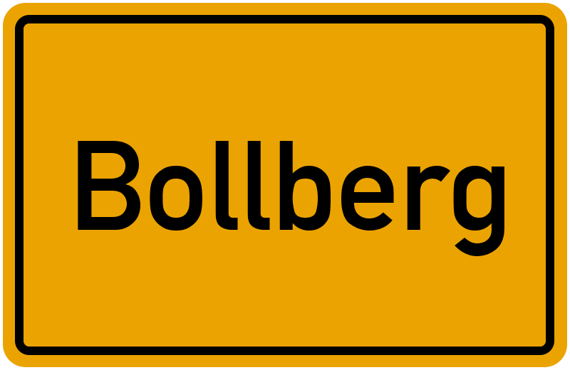 Ortsschild Bollberg