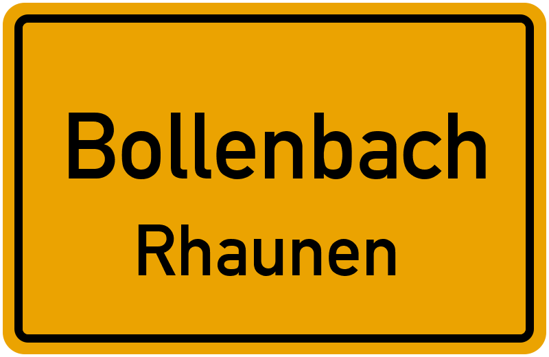 Ortsschild Bollenbach