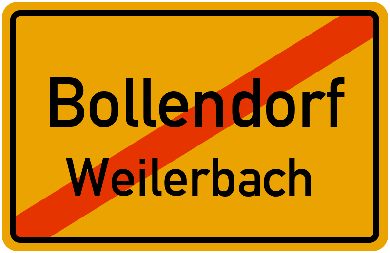 Ortsschild Bollendorf