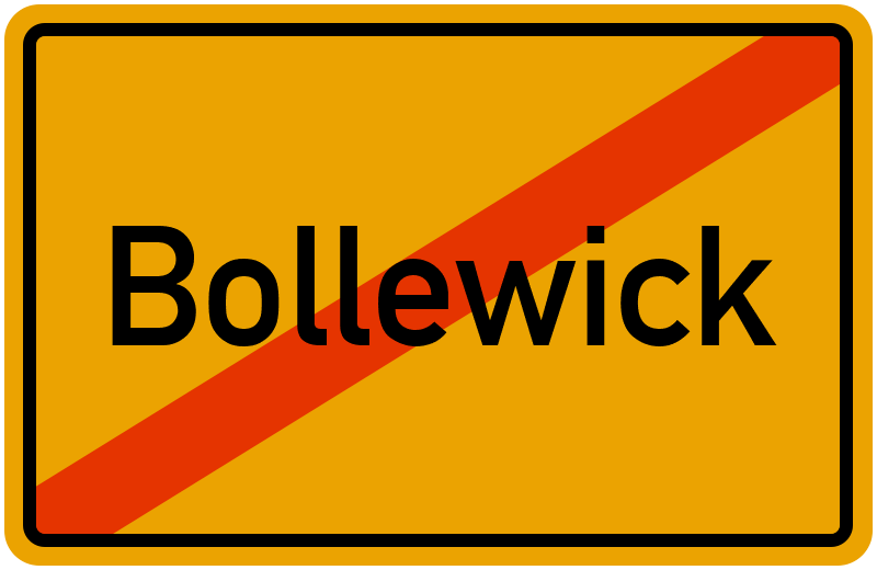 Ortsschild Bollewick