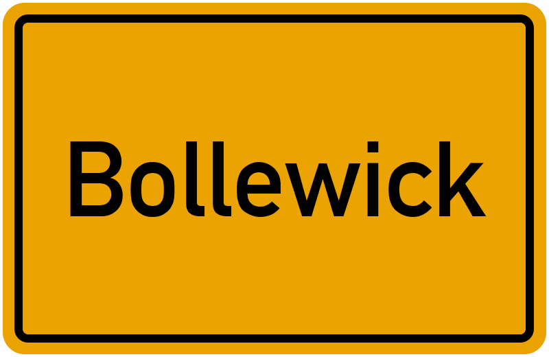 Ortsschild Bollewick
