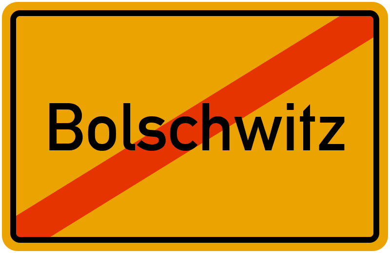 Ortsschild Bolschwitz