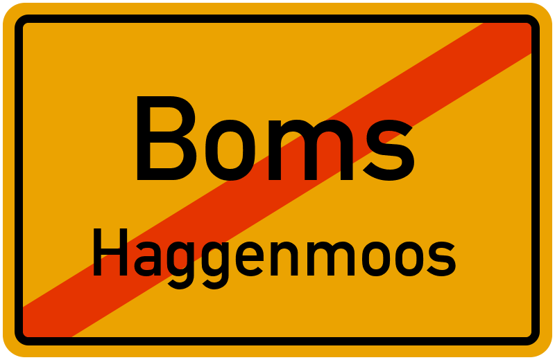 Ortsschild Boms