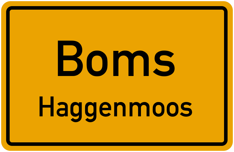 Ortsschild Boms