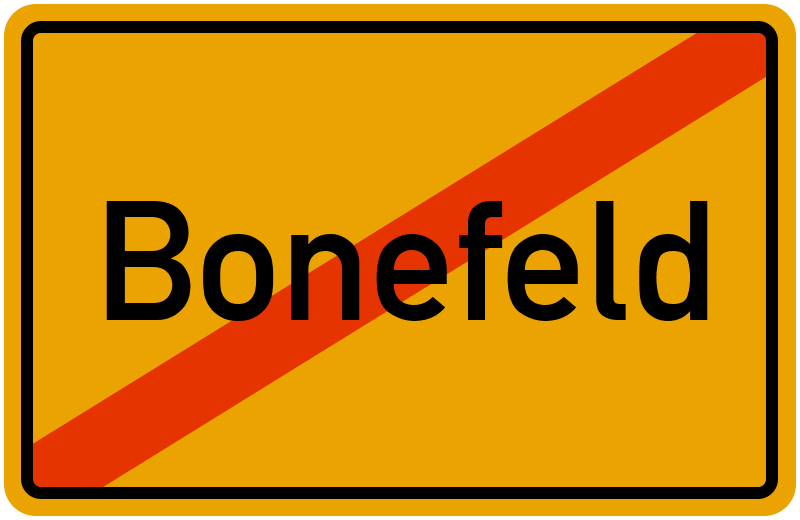 Ortsschild Bonefeld