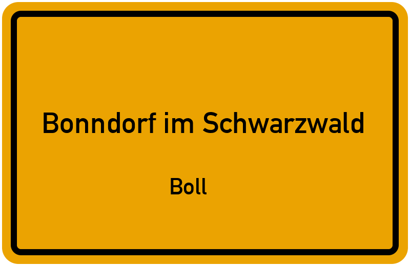 Ortsschild Bonndorf im Schwarzwald