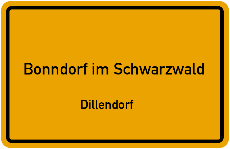 Ortsschild Bonndorf im Schwarzwald
