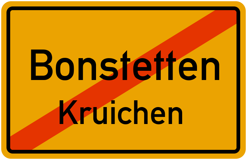 Ortsschild Bonstetten