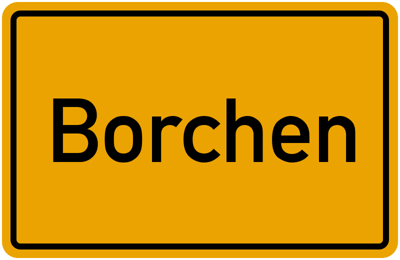 Ortsschild Borchen