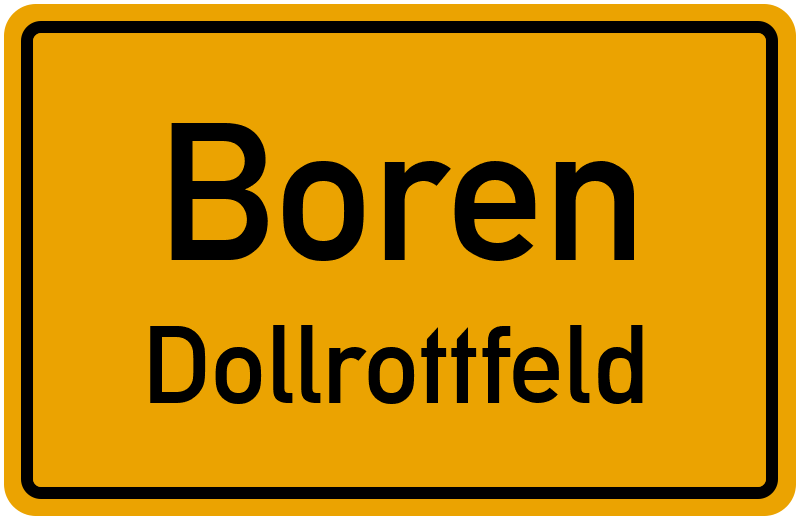 Ortsschild Boren