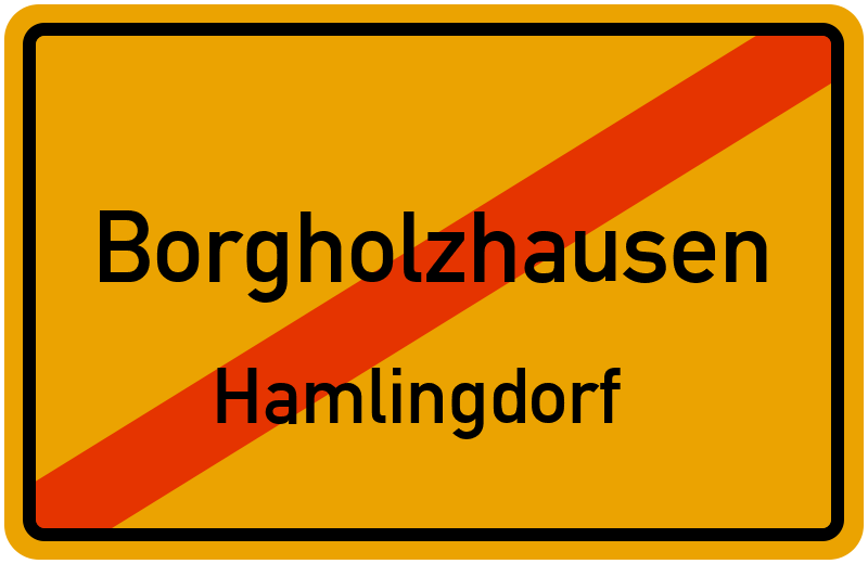 Ortsschild Borgholzhausen