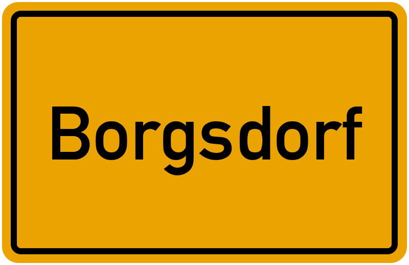 Ortsschild Borgsdorf
