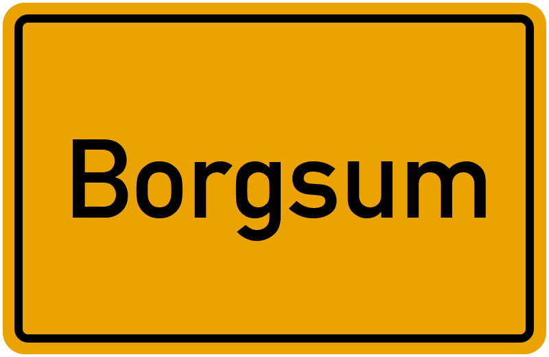 Ortsschild Borgsum