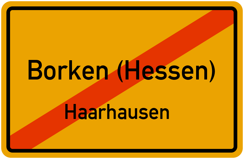 Ortsschild Borken (Hessen)