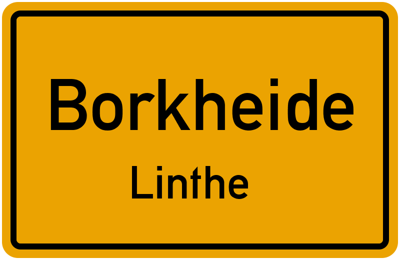 Ortsschild Borkheide