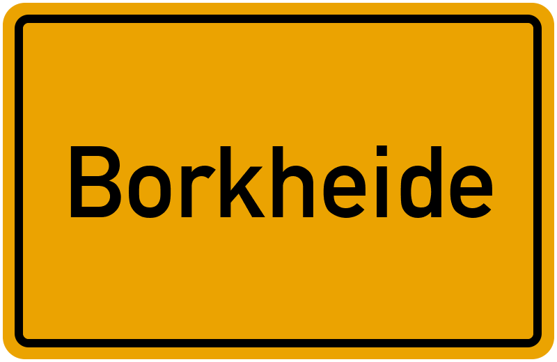 Ortsschild Borkheide
