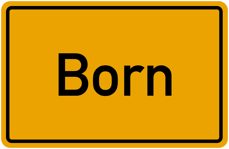 Ortsschild Born