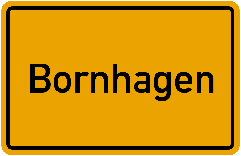 Ortsschild Bornhagen