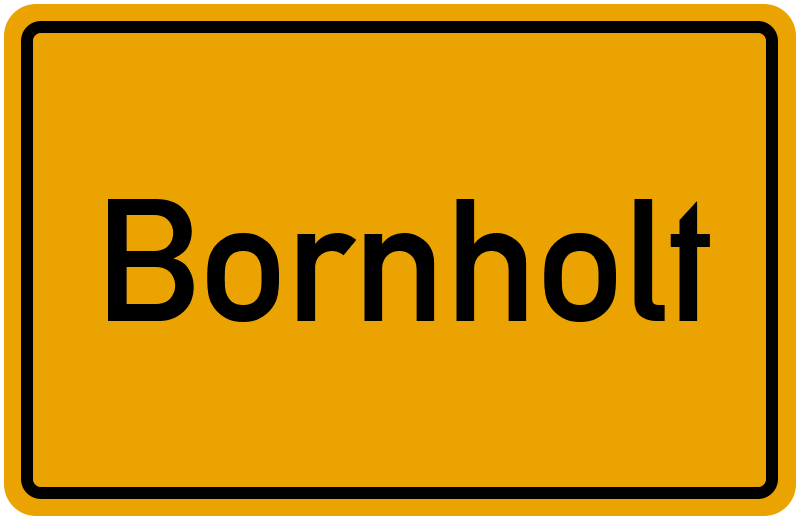 Ortsschild Bornholt