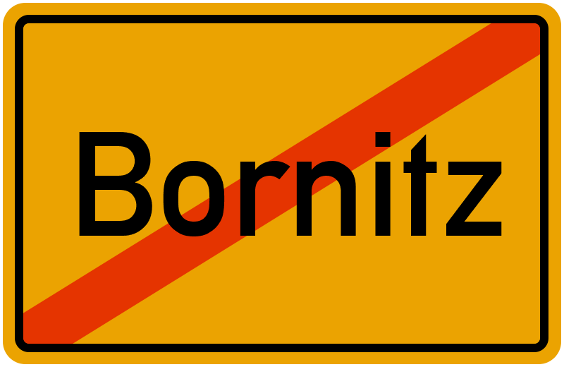Ortsschild Bornitz
