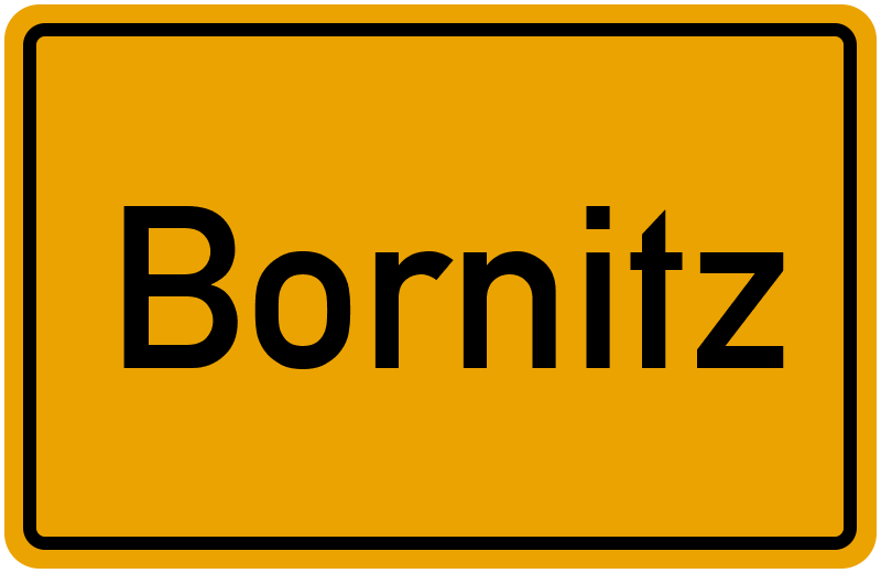 Ortsschild Bornitz