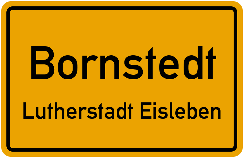 Ortsschild Bornstedt