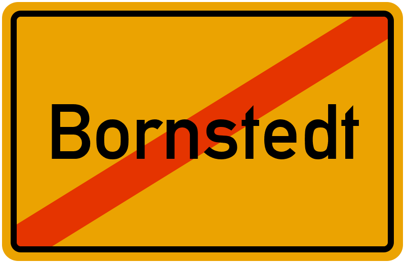 Ortsschild Bornstedt