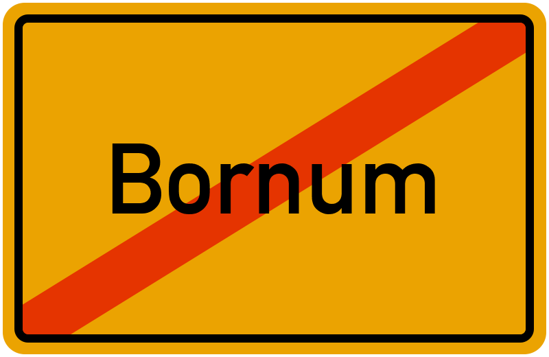 Ortsschild Bornum