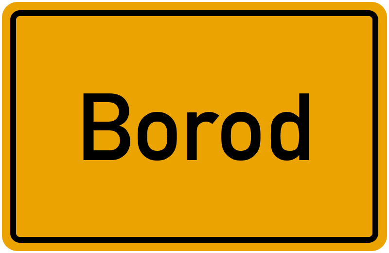 Ortsschild Borod