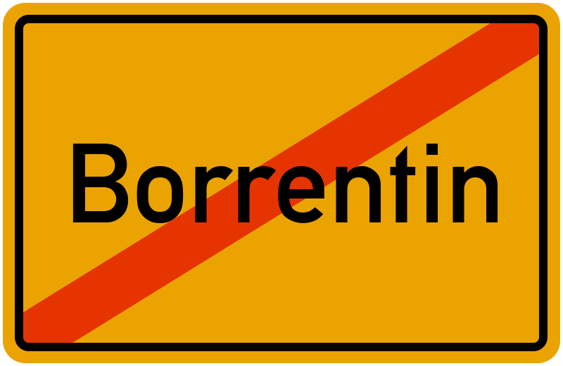 Ortsschild Borrentin