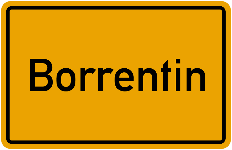 Ortsschild Borrentin