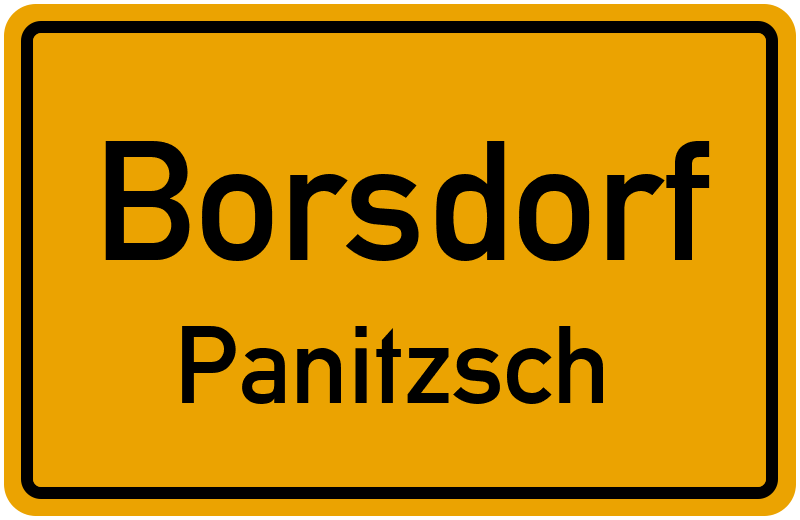Ortsschild Borsdorf