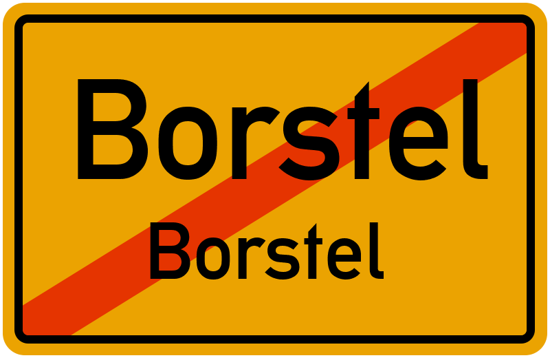 Ortsschild Borstel