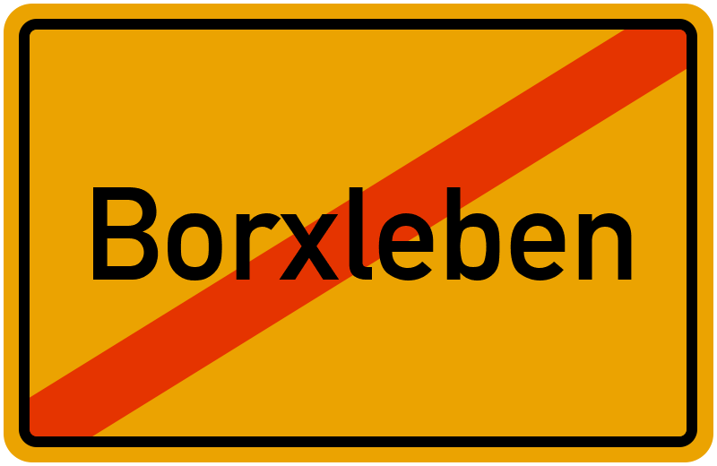 Ortsschild Borxleben