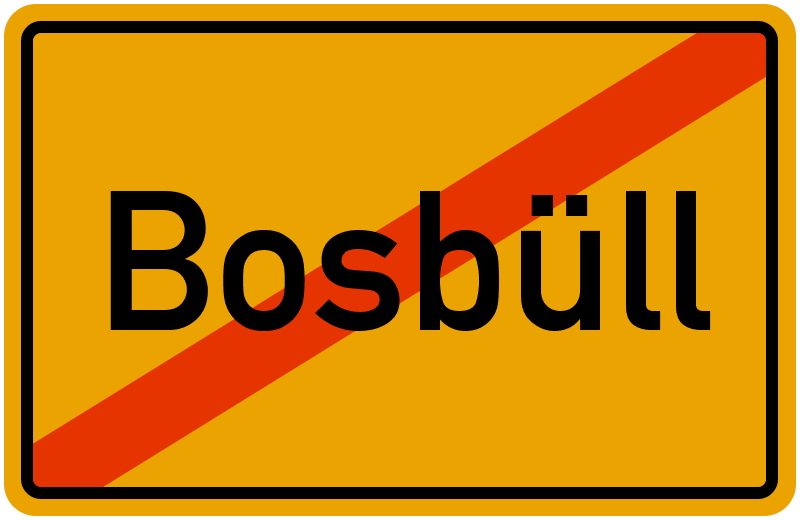 Ortsschild Bosbüll