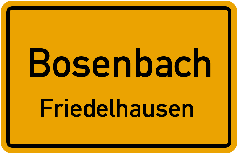 Ortsschild Bosenbach