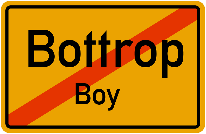 Ortsschild Bottrop