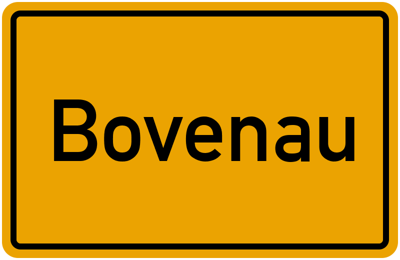 Ortsschild Bovenau