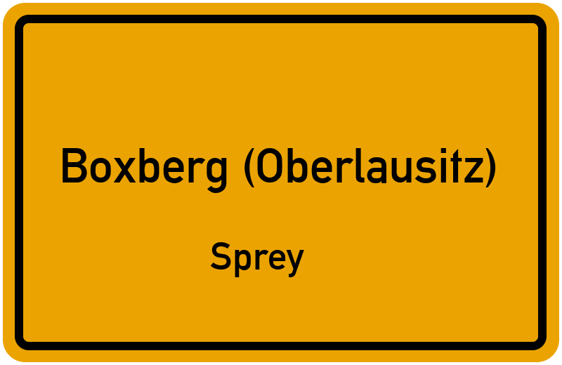 Ortsschild Boxberg (Oberlausitz)