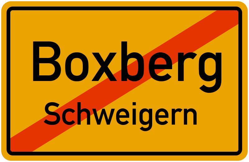 Ortsschild Boxberg
