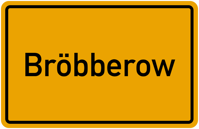 Ortsschild Bröbberow