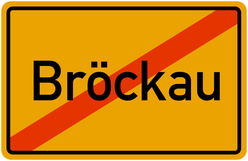 Ortsschild Bröckau
