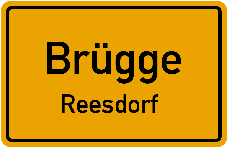 Ortsschild Brügge
