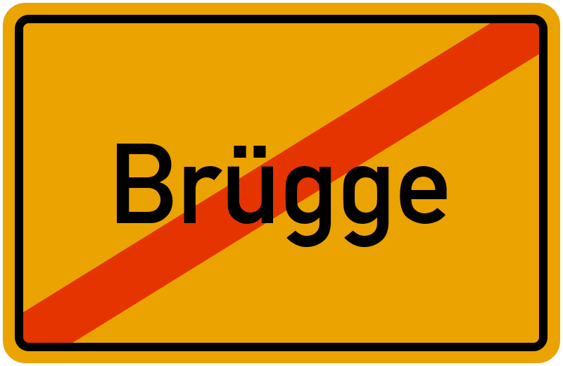 Ortsschild Brügge