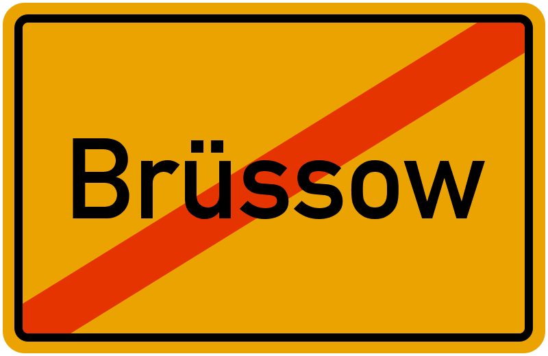 Ortsschild Brüssow